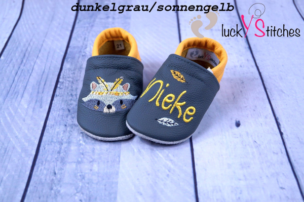 Lederpuschen Boho Waschbär 4